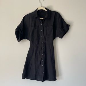 Black Zara button down dress in XS.